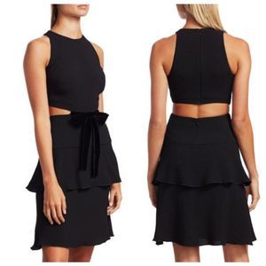 Proenza Schouler Black Sleeveless Crepe Cutout Dress Size 2